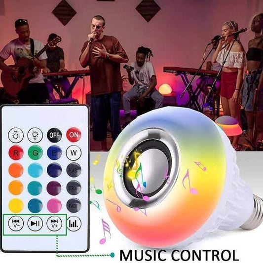 🎵💡✨ RGB Bluetooth Music Bulb With Remote 🎧🌈