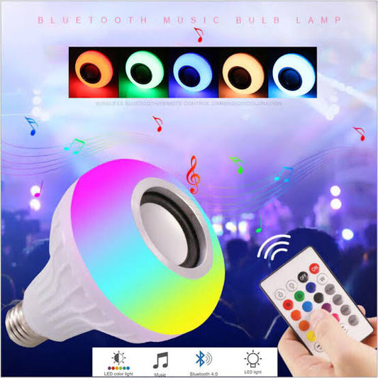🎵💡✨ RGB Bluetooth Music Bulb With Remote 🎧🌈