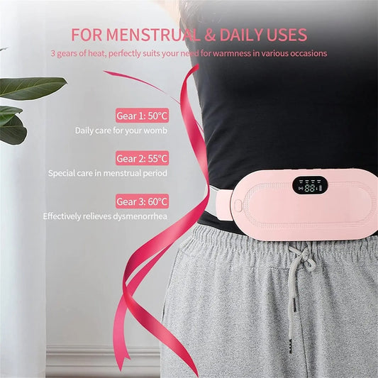 Rechargeable Period Cramps Relief Belt | Portable Cordless Heating Pad for Period Cramps
