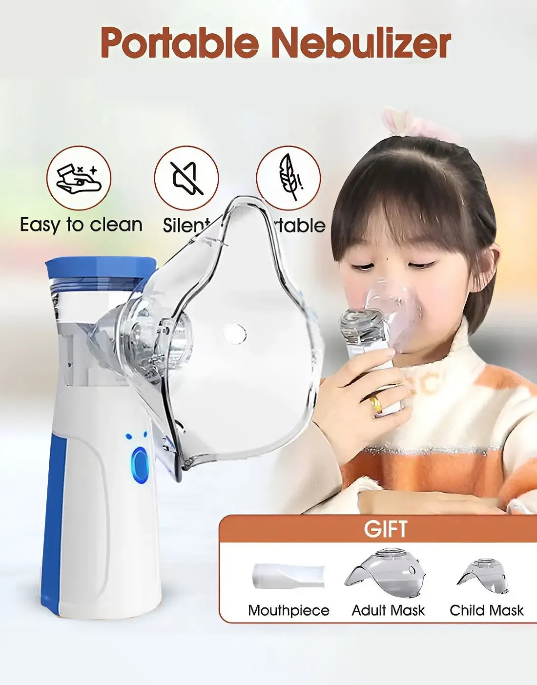 PORTABLE MESH NEBULIZER JSL_W302 FOR ADULT & KIDS
