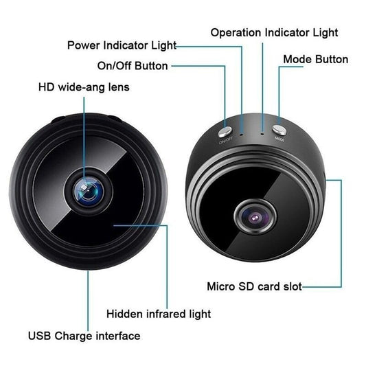 A9 Mini Wireless Hidden Camera – HD Video, Night Vision & Motion Detection for Home & Office Security
